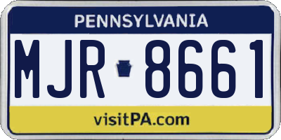 PA license plate MJR8661