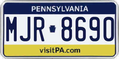 PA license plate MJR8690