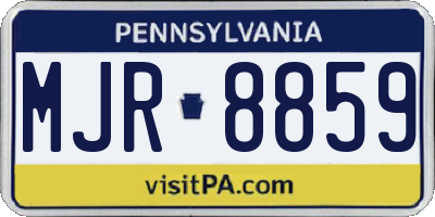 PA license plate MJR8859