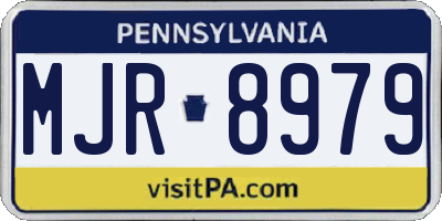 PA license plate MJR8979