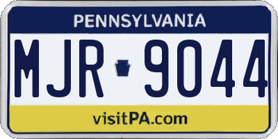PA license plate MJR9044