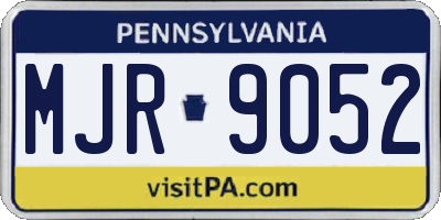 PA license plate MJR9052