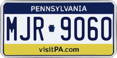PA license plate MJR9060