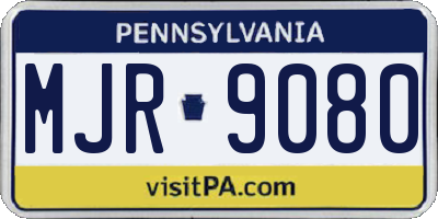 PA license plate MJR9080