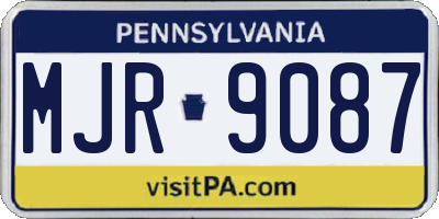 PA license plate MJR9087