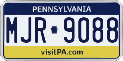 PA license plate MJR9088