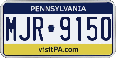 PA license plate MJR9150