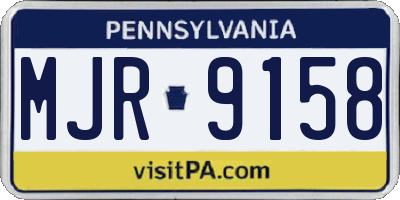PA license plate MJR9158