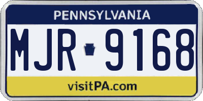 PA license plate MJR9168