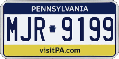 PA license plate MJR9199