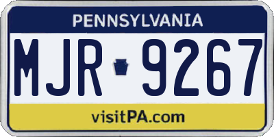 PA license plate MJR9267