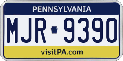 PA license plate MJR9390
