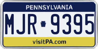 PA license plate MJR9395