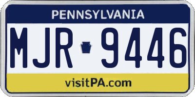 PA license plate MJR9446