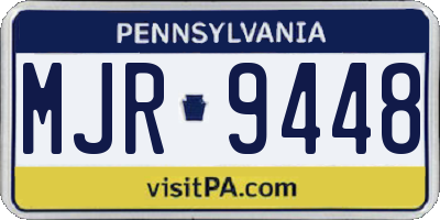 PA license plate MJR9448