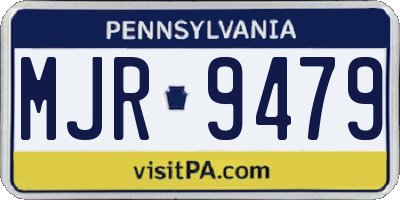 PA license plate MJR9479