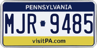 PA license plate MJR9485