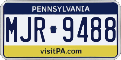 PA license plate MJR9488