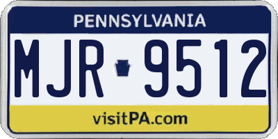 PA license plate MJR9512