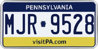 PA license plate MJR9528