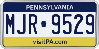 PA license plate MJR9529