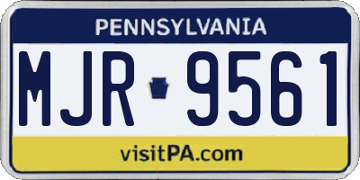 PA license plate MJR9561