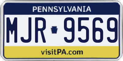 PA license plate MJR9569