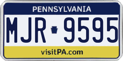 PA license plate MJR9595