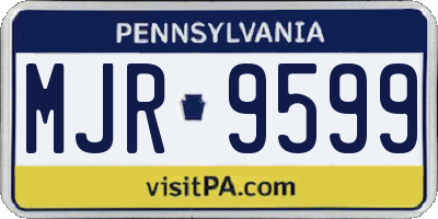 PA license plate MJR9599