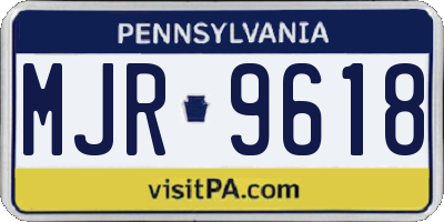 PA license plate MJR9618