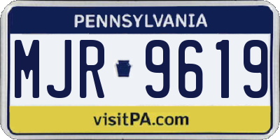 PA license plate MJR9619