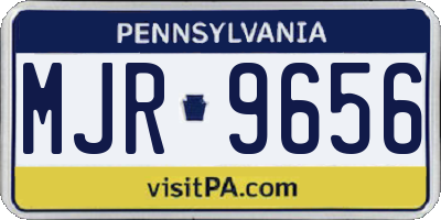 PA license plate MJR9656