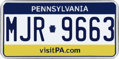 PA license plate MJR9663
