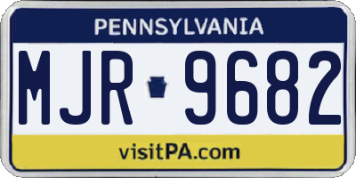 PA license plate MJR9682
