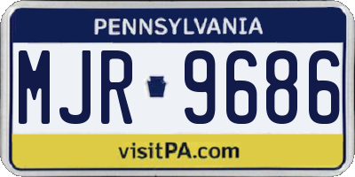PA license plate MJR9686