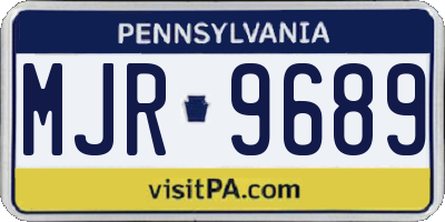 PA license plate MJR9689