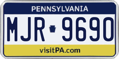 PA license plate MJR9690