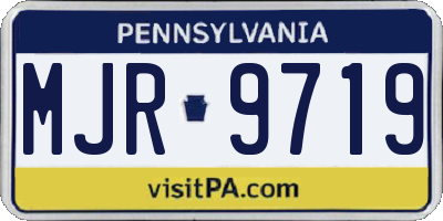 PA license plate MJR9719