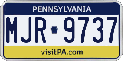 PA license plate MJR9737