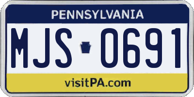 PA license plate MJS0691