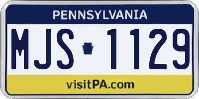 PA license plate MJS1129