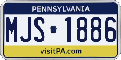PA license plate MJS1886