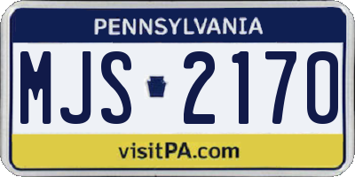 PA license plate MJS2170