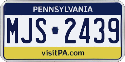 PA license plate MJS2439