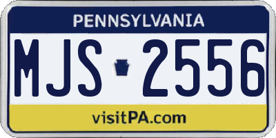 PA license plate MJS2556