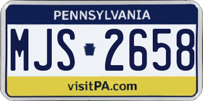 PA license plate MJS2658