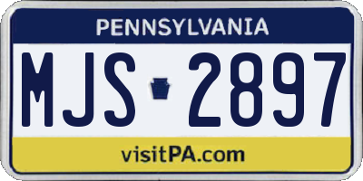 PA license plate MJS2897