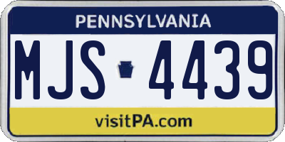 PA license plate MJS4439