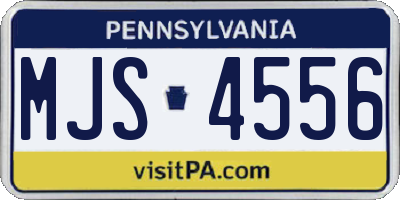 PA license plate MJS4556