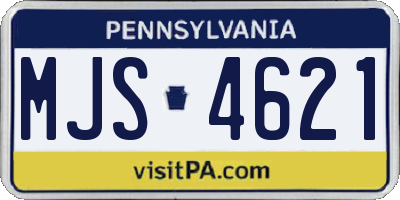 PA license plate MJS4621